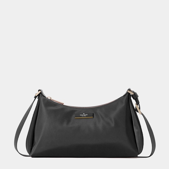 ♠️kate spade Carter Nylon Small Shoulder Bag Black NWT